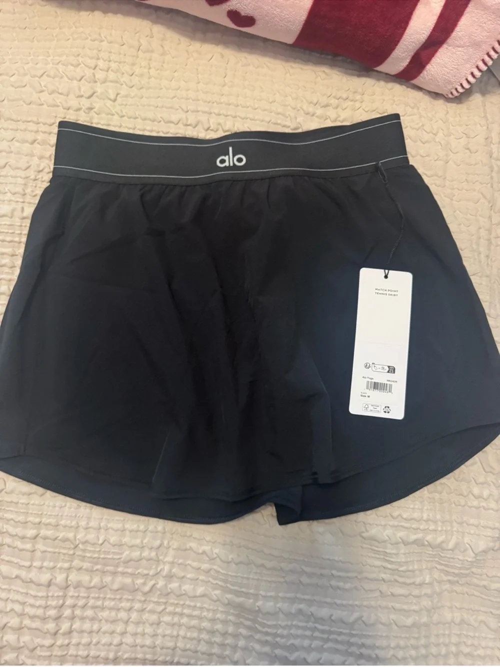 ALO Yoga Black Athletic Skort with Built-In Shorts